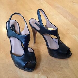 ANN TAYLOR | Leather Shannon Platform Sandal